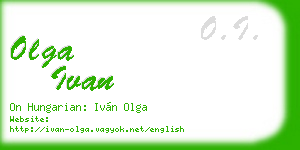 olga ivan business card